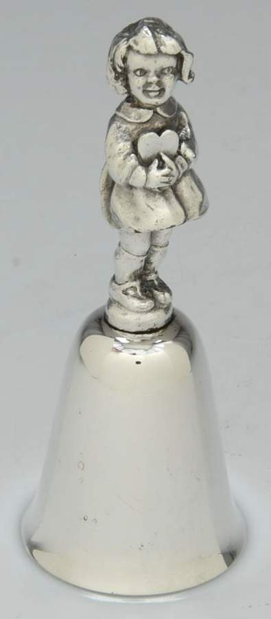 Valentine's Day Bells Girl With Heart - Boxed by Reed & Barton-1