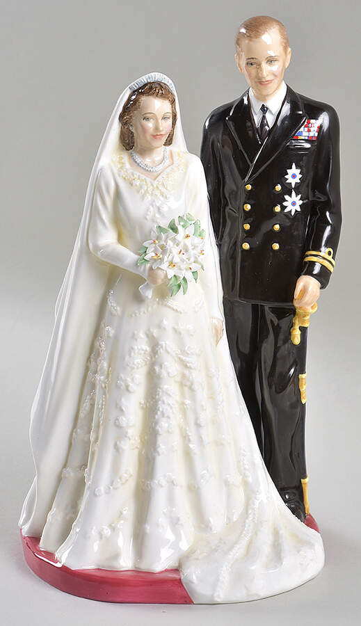 Royalty Elizabeth Ii & Duke Of Edinburgh - Boxed by Royal Doulton-1
