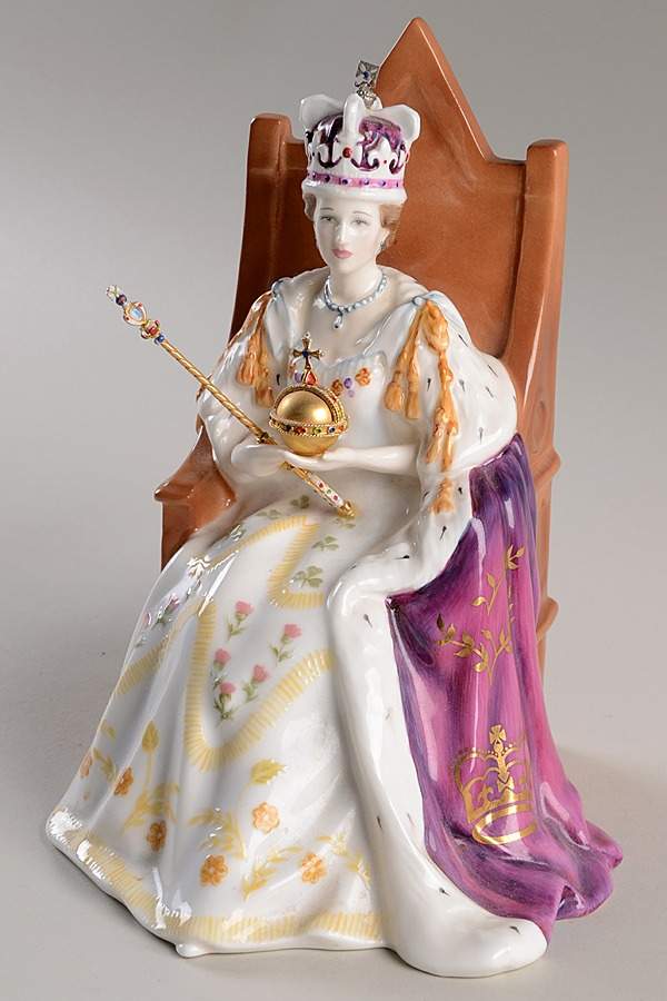 Royalty Hm Queen Elizabeth Ii Coronation - No Box by Royal Doulton-1