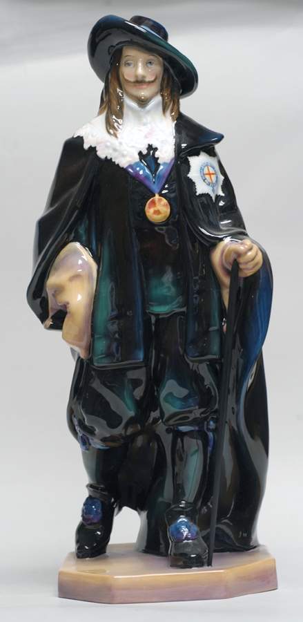Royalty King Charles-Black, Yellow Base - Boxed by Royal Doulton-1