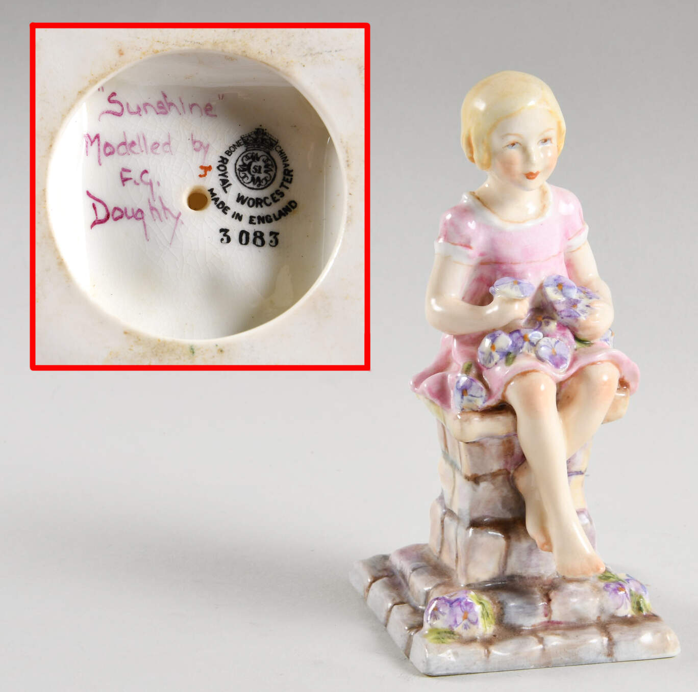 Freda Doughty Children Sunshine - No Box by Royal Worcester-1
