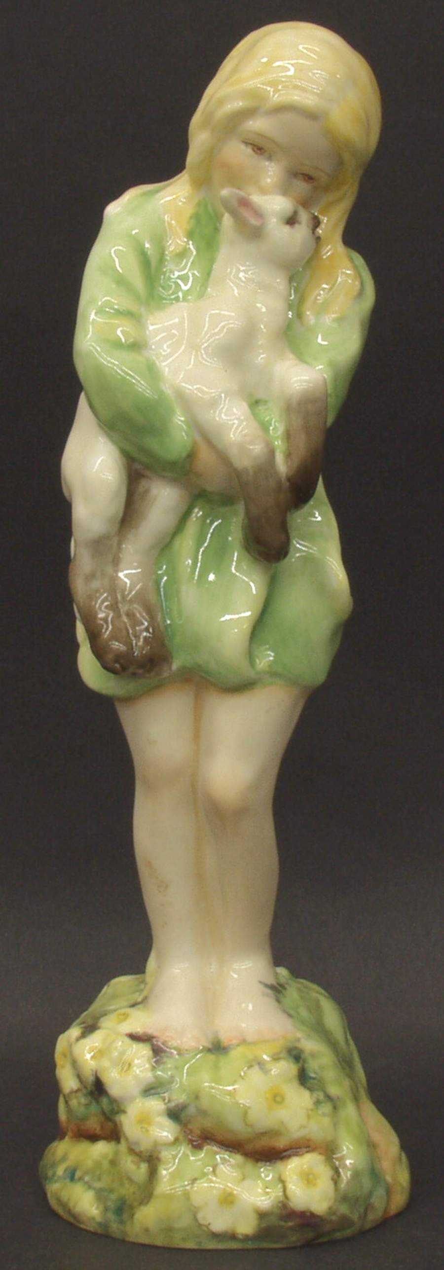 Freda Doughty Children Spring-Green Dress - No Box by Royal Worcester-1