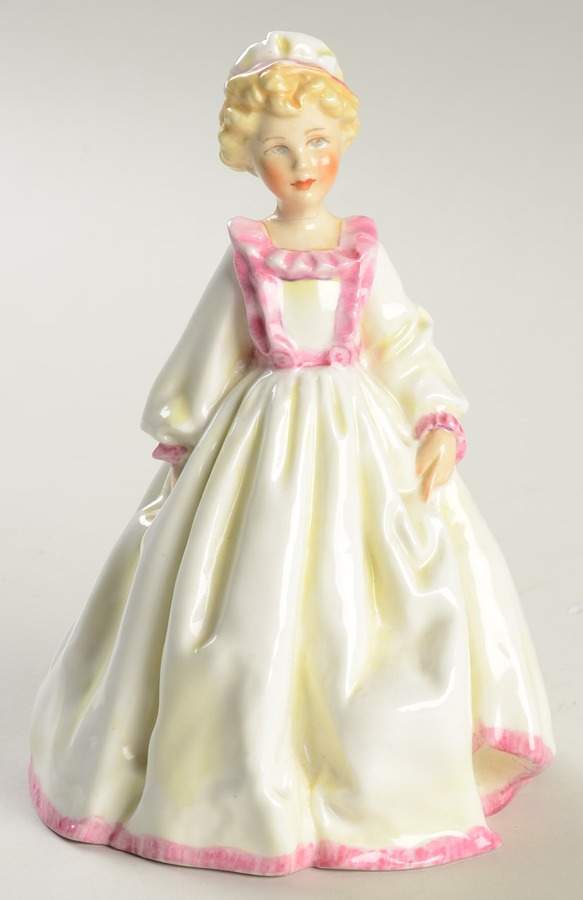 Freda Doughty Children Grandmother's Dress-Yellow/Pink - No Box by Royal Worcester-1