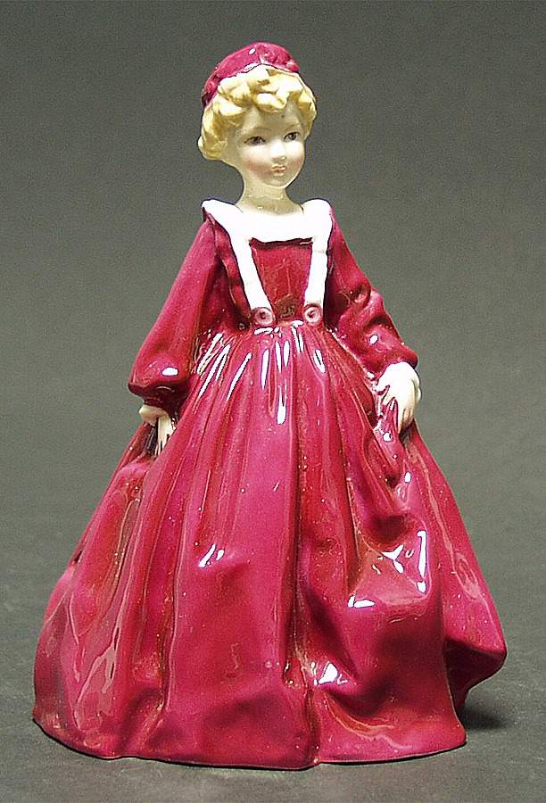 Freda Doughty Children Grandmother's Dress-Red - No Box by Royal Worcester-1