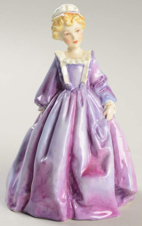 Freda Doughty Children Grandmother's Dress-Purple - No Box by Royal Worcester-1