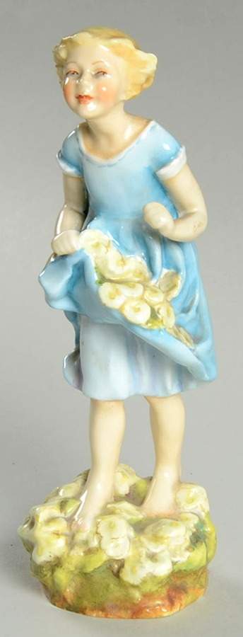 Freda Doughty Children First Cuckoo-Blue - No Box by Royal Worcester-1