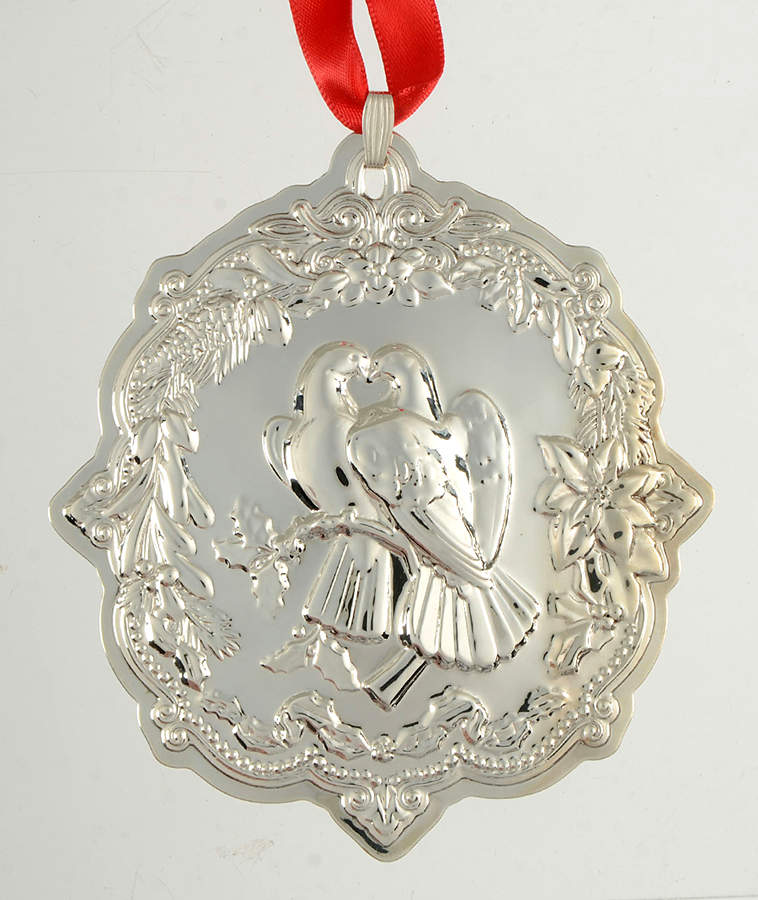 Twelve Days of Christmas-Sterling Two Turtle Doves -3 3/4" H - Boxed by Reed & Barton-1