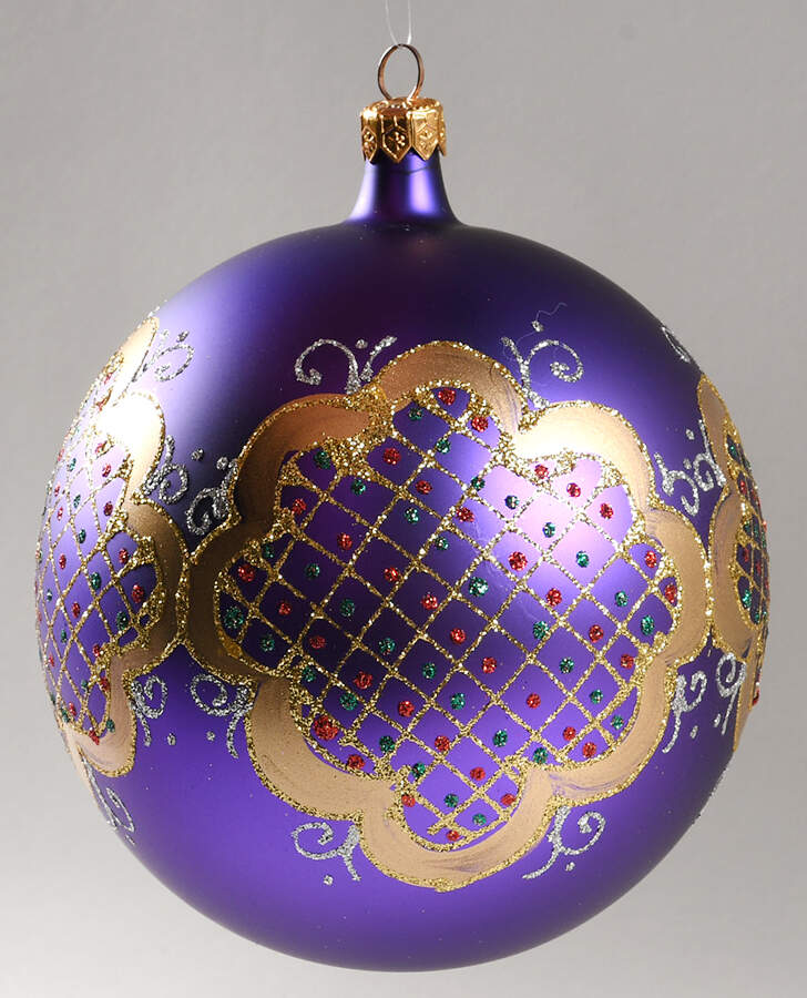 Balls Christmas Lace-Scrolls - With Box Bx396 by Christopher Radko-1