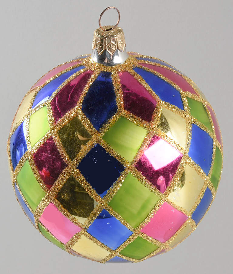 Balls Large Harlequin - With Box Bx352 by Christopher Radko-1