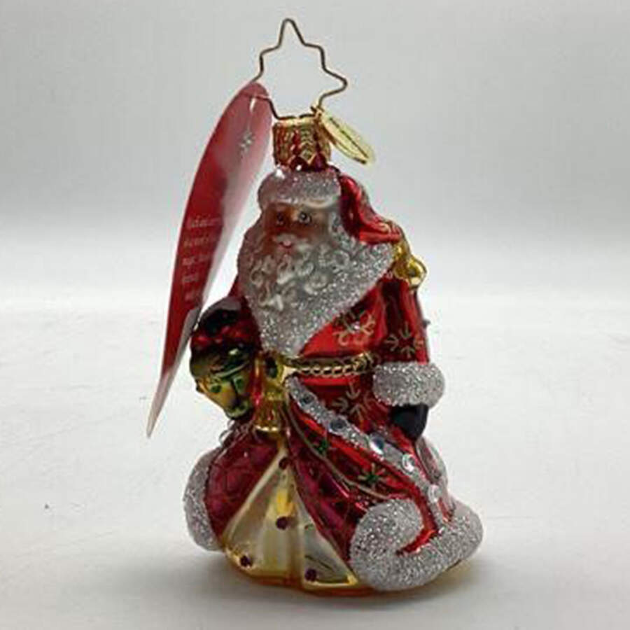 2016 Christopher Radko Ornaments Shimmering Santa Gem  - No Box by Christopher Radko-1