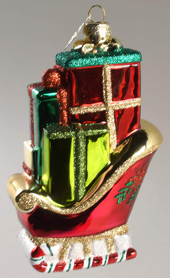 Sparkle Bright Sleigh With Gifts - Boxed by Christopher Radko-1