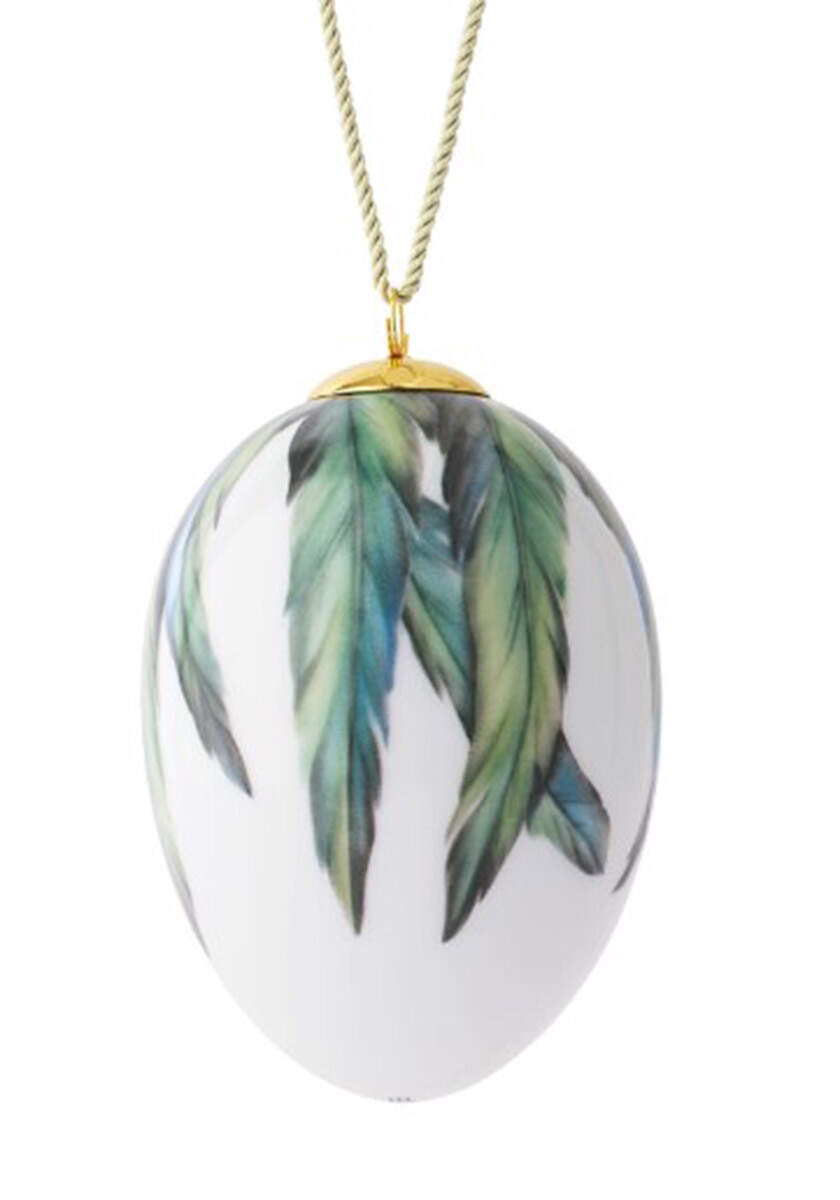 Annual Easter Eggs Magpie Feathers Large  - Boxed by Royal Copenhagen-1