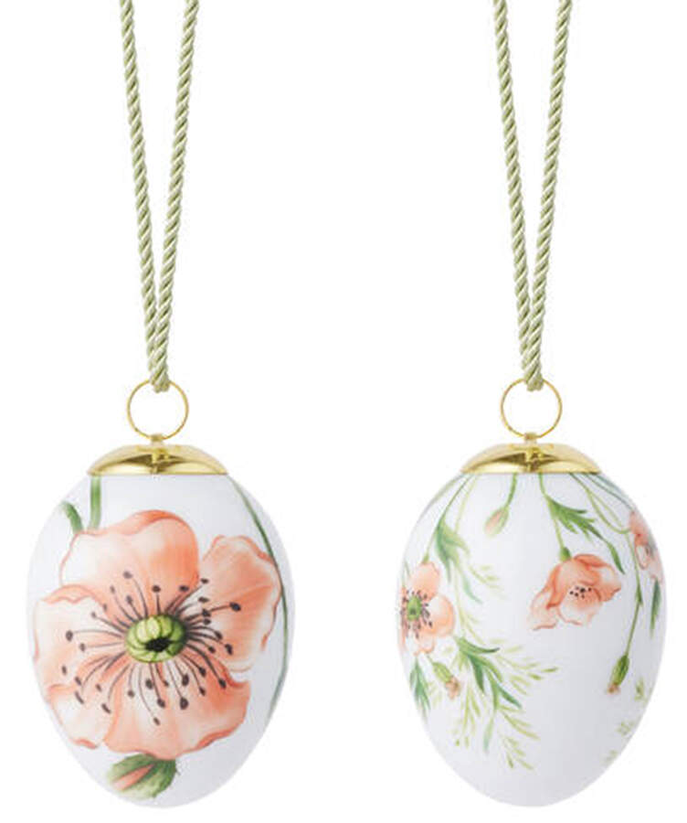 Annual Easter Eggs Poppy- Set 2 Assorted - Boxed by Royal Copenhagen-1
