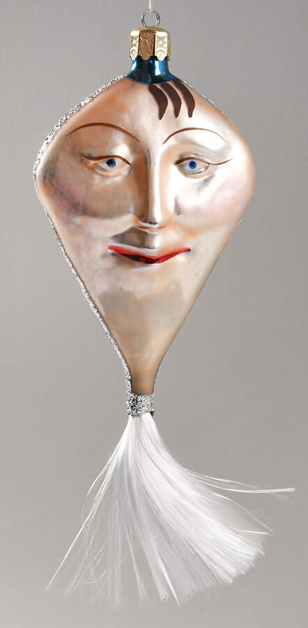 Traditional Shapes Ornament Kite Face (Smiling Kite) - No Box by Christopher Radko-1