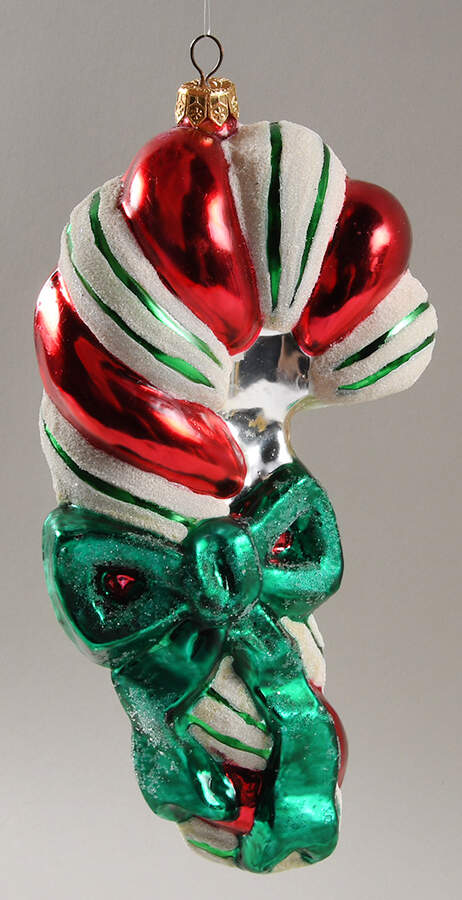 Candy Canes Wintertwist-Green Ribbon - No Box by Christopher Radko-1