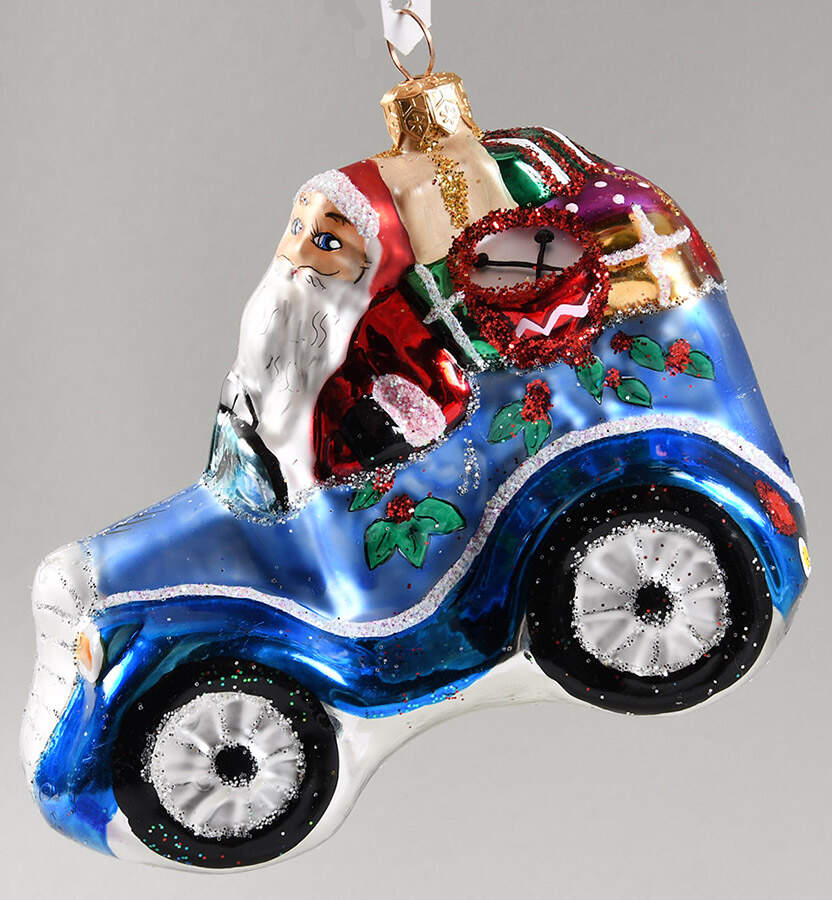 Santa's Transportation Comin' To Town-Blue - No Box by Christopher Radko-1