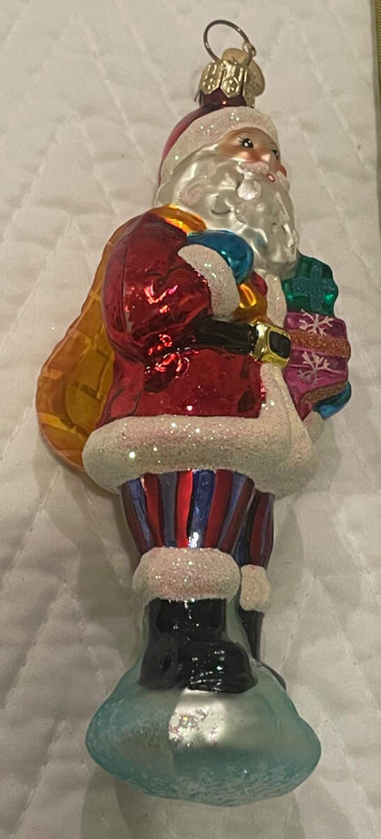 Santas Petite Santa Joy-Blue Gloves - Nb792, No Box by Christopher Radko-1