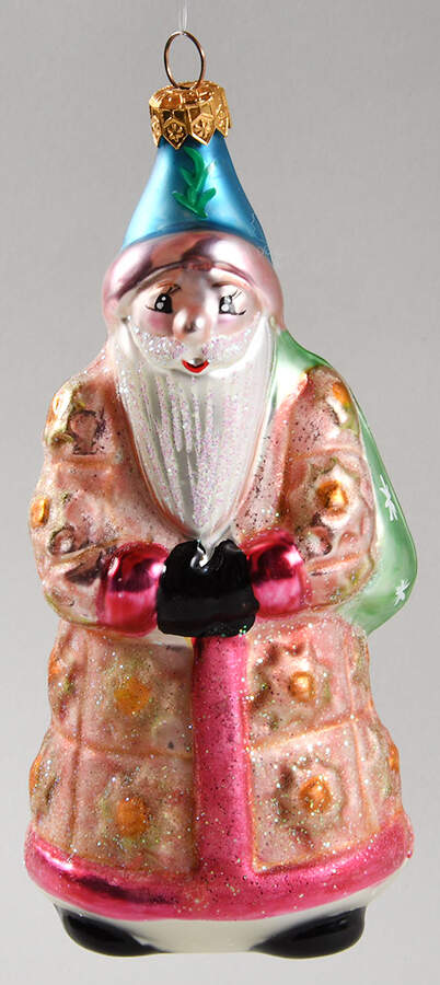 Santas Quilted Santa-Gold - No Box by Christopher Radko-1
