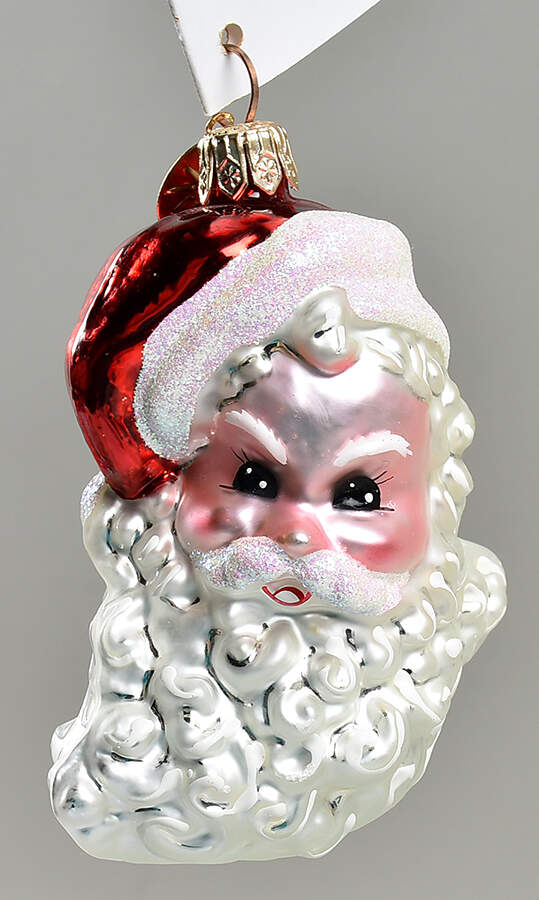 Santa-Heads Twinkle Eyes - No Box by Christopher Radko-1