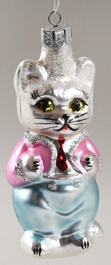 Cats & Kittens Shy Kitten-Pale Blue Pants - No Box by Christopher Radko-1