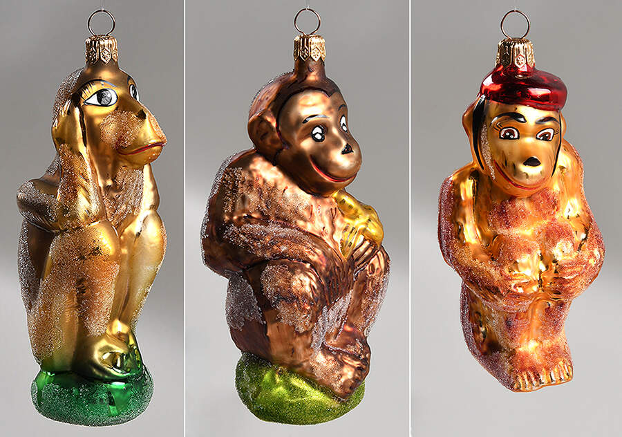 Animals Monkey Shines (Set Of 3) - No Box by Christopher Radko-1