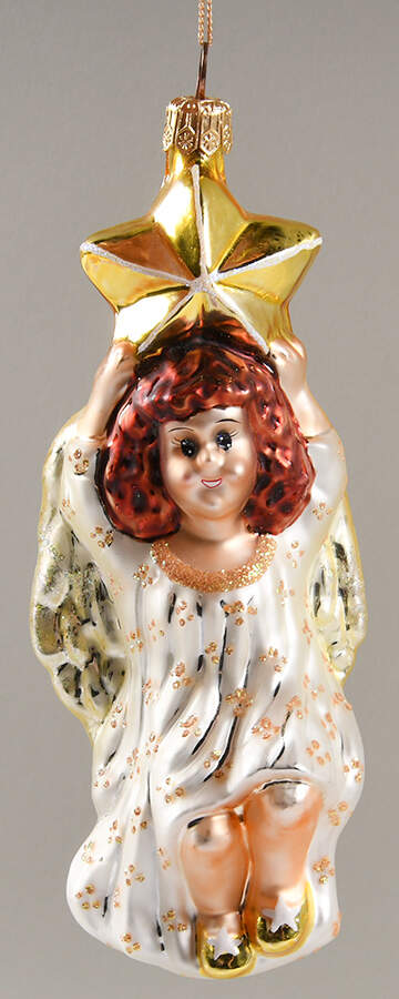 Angel Ornaments (Blown Glass) Catch A Falling Star - No Box by Christopher Radko-1