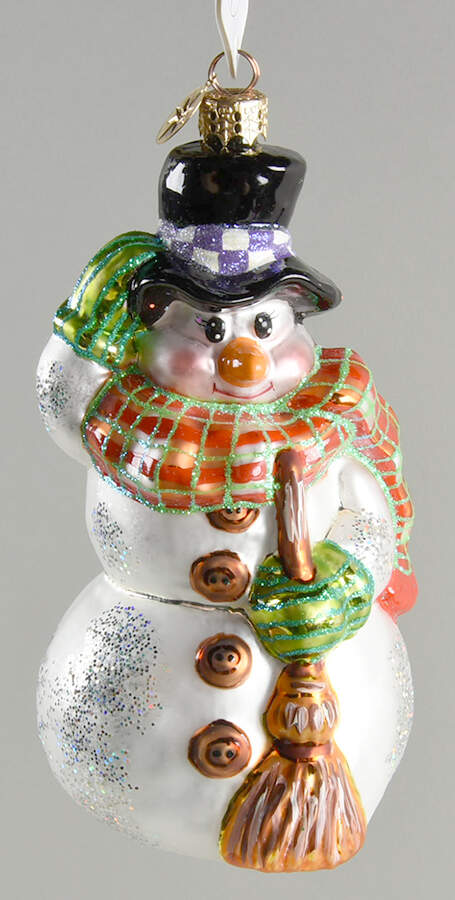 Snowmen with Broom Chilly Sweeper - No Box by Christopher Radko-1