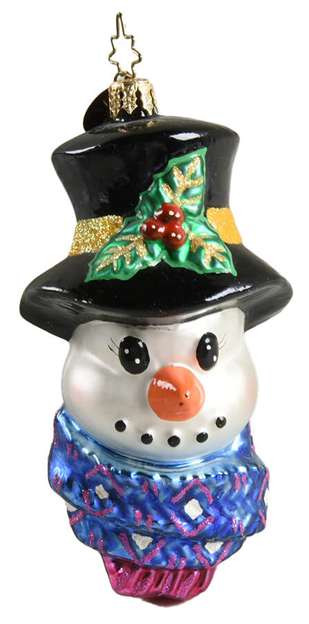 Snowmen Frosty Friend-Blue Scarf - No Box by Christopher Radko-1