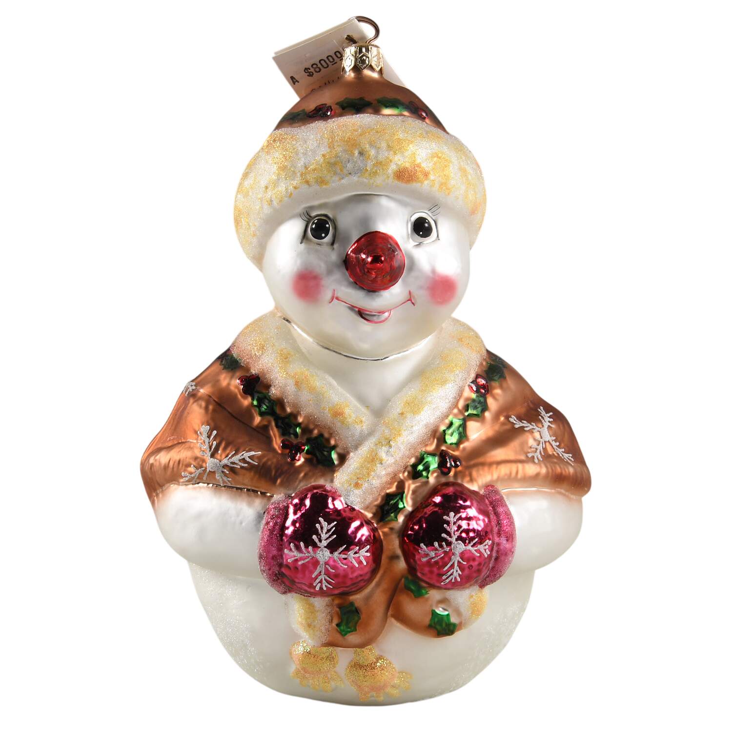 Snowmen Jolly Wrap-Brown - No Box by Christopher Radko-1