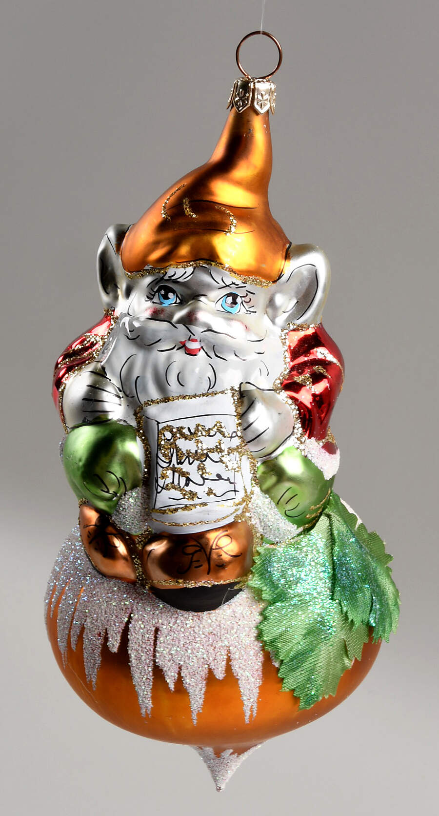 Elves & Gnomes Frosty Gnomes-Gold - No Box 42 by Christopher Radko-1