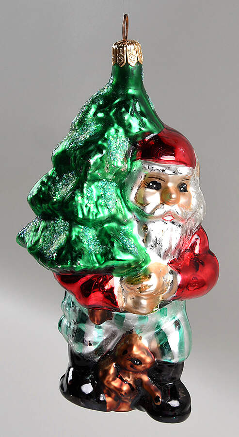 Elves & Gnomes Elfin Pine-Green Stripe - No Box by Christopher Radko-1