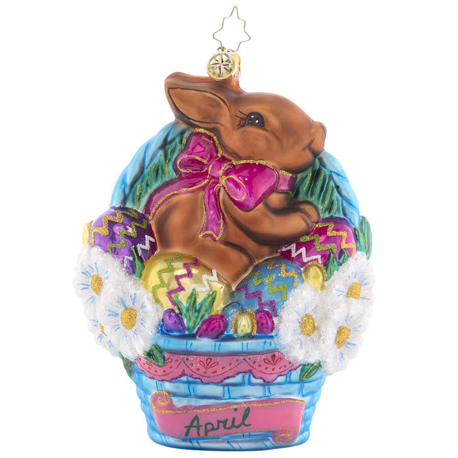 Ornament of the Month 2023 Hoppy Easter-April - No Box by Christopher Radko-1