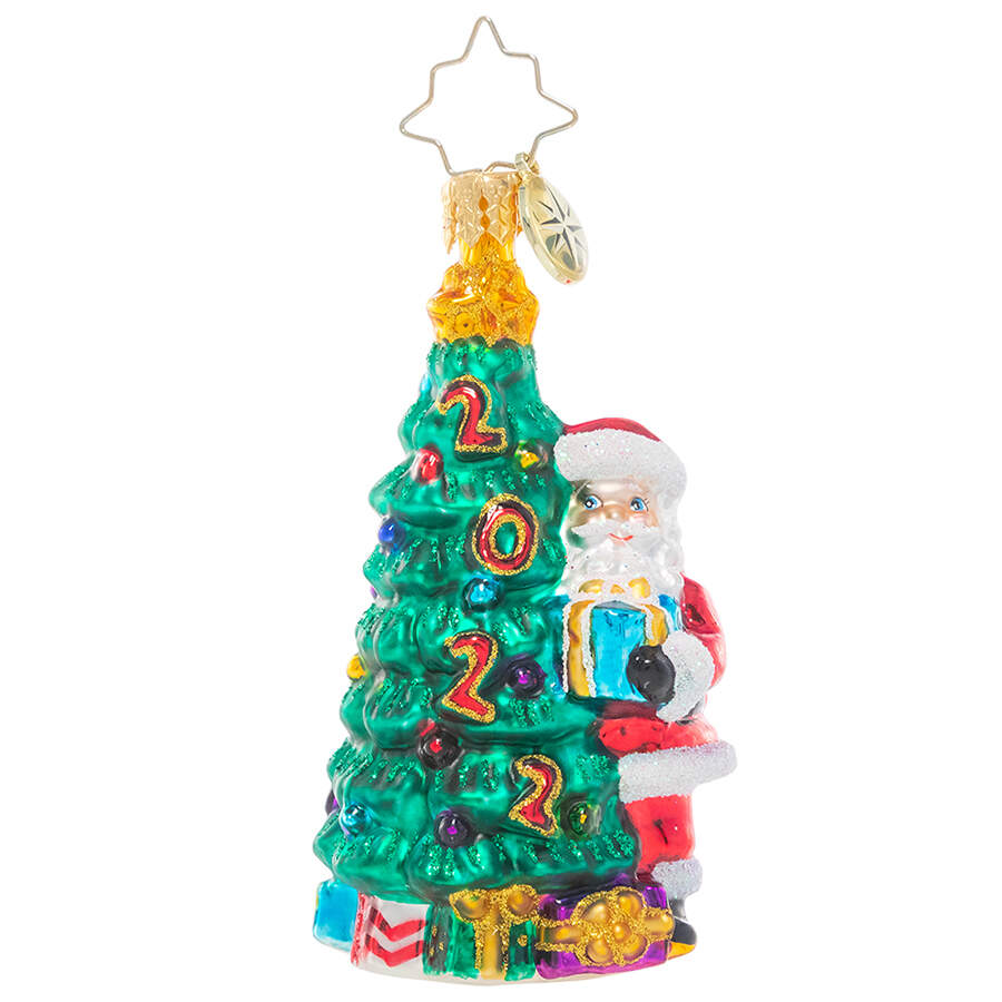 2022 Dated Ornaments Peeking Around Gem - No Box by Christopher Radko-1