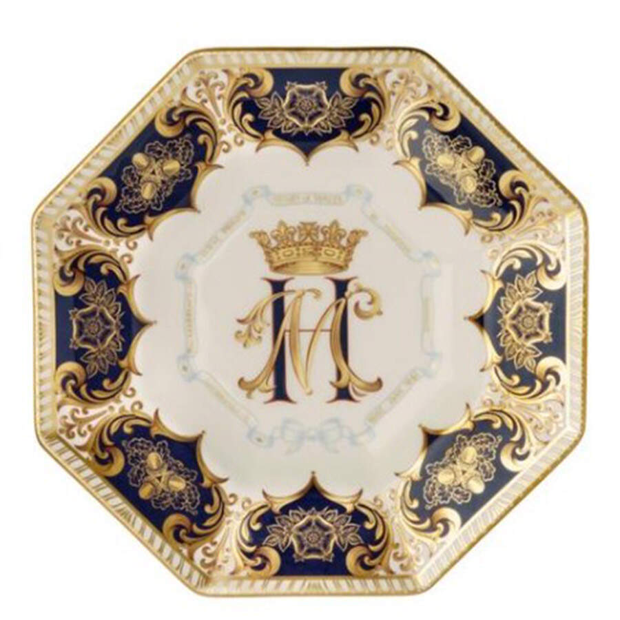 Royal Wedding- Harry & Meghan Harry & Meghan Octagonal Plate - Boxed by Royal Crown Derby-1