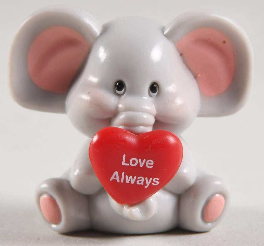 Russ Berrie Miniature Figurine Love You Always-Elephant - No Box by Russ Berrie-1