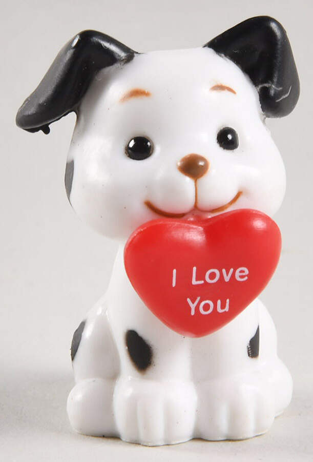 Russ Berrie Miniature Figurine I Love You-Dalmatian - No Box by Russ Berrie-1