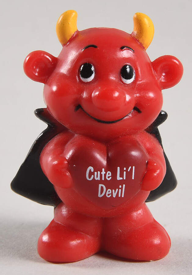 Russ Berrie Miniature Figurine Cute Li'l Devil - No Box by Russ Berrie-1
