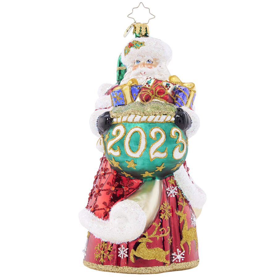 2023 Dated Ornaments New Year Nice List - No Box by Christopher Radko-1