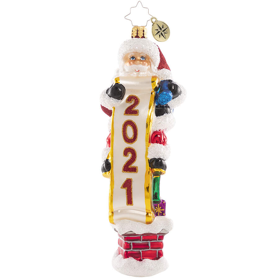2021 Dated Ornaments 2021 Chimney-Top Celebration - No Box by Christopher Radko-1