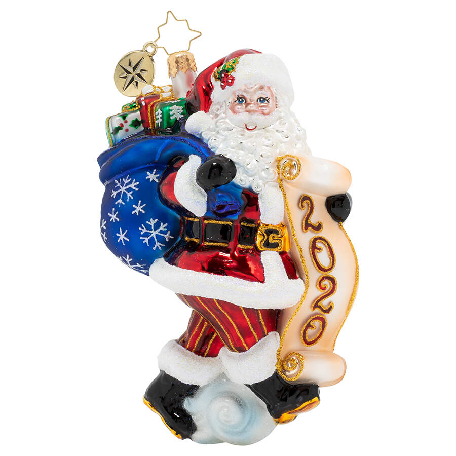2020 Dated Ornaments Santa Saves The Date - No Box by Christopher Radko-1