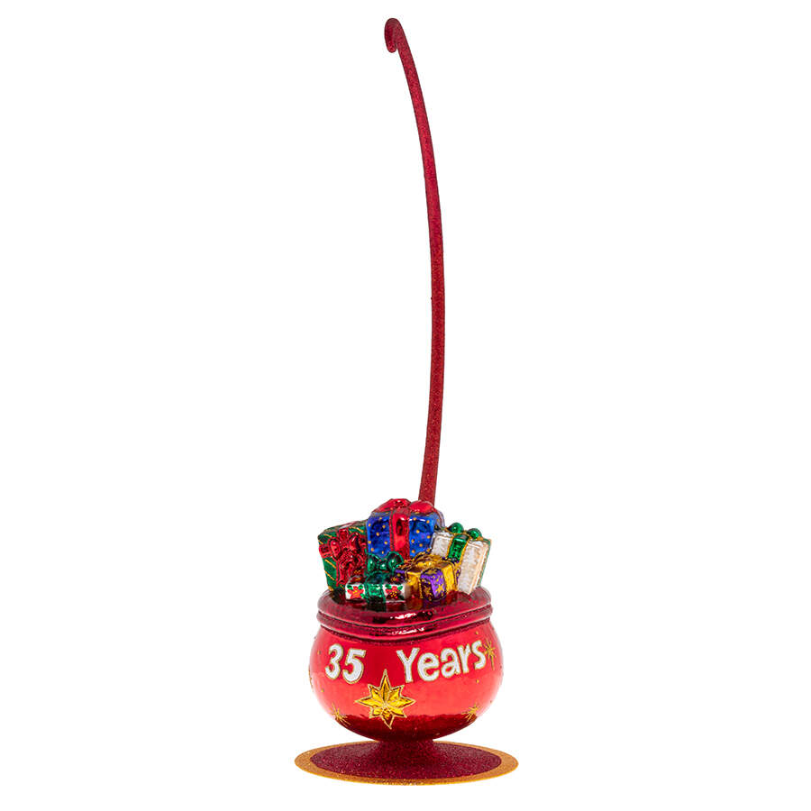 35th Anniversary Collection Cheers To 35 Years Stand - No Box by Christopher Radko-1