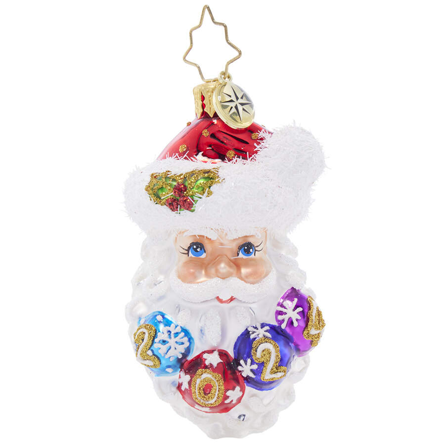 2024 Dated Ornaments Ho-Ho-Happy Year Gem - No Box by Christopher Radko-1