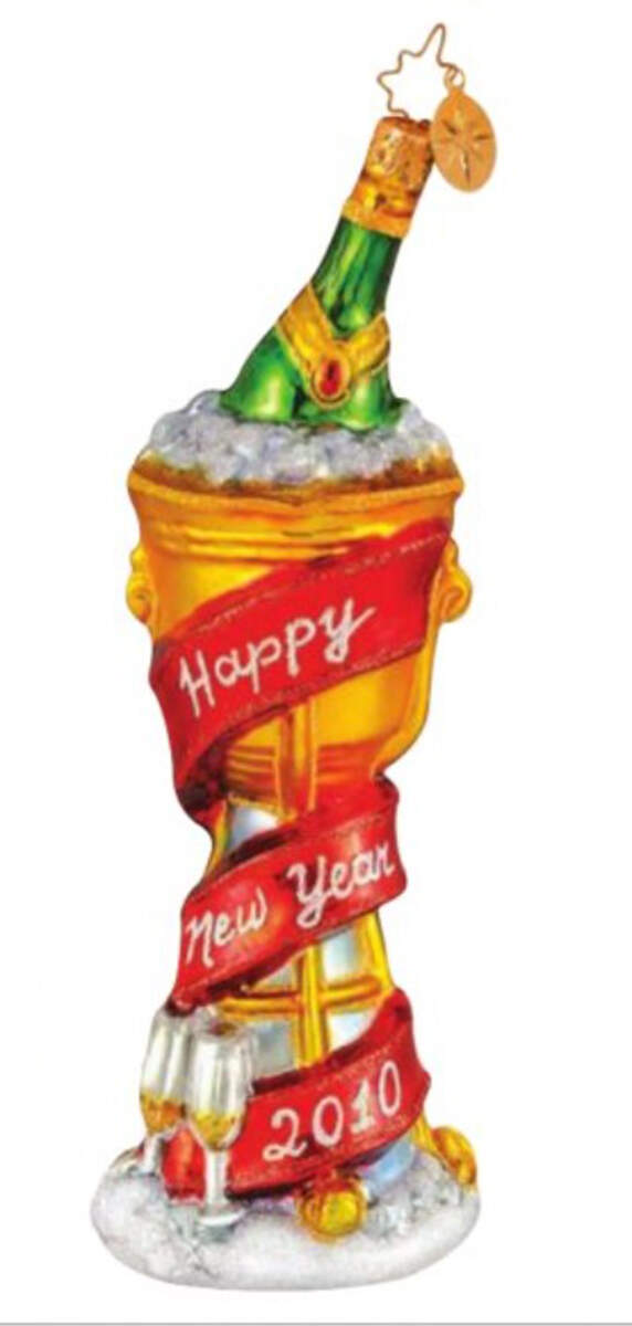 New Year's Dated Annuals Bubbly Bucket 2010 - No Box by Christopher Radko-1