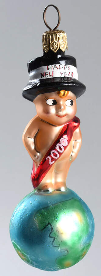 New Year's Dated Annuals Millennium Munchkin 2001 Gem - No Box by Christopher Radko-1