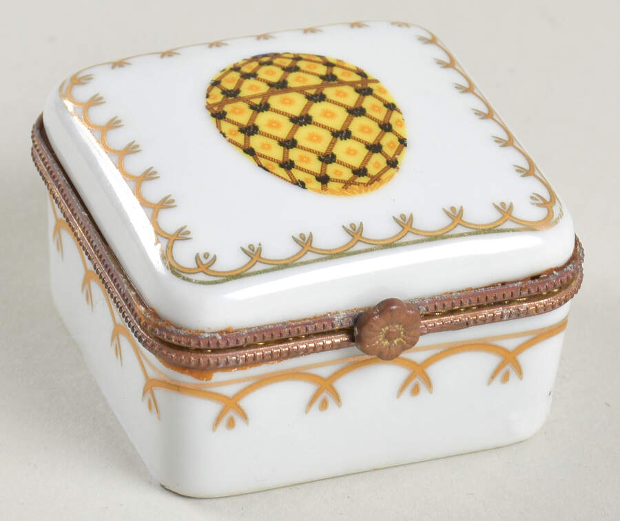 Romanov Hinged Boxes Imperial Coronation Egg-Square - With Box by Romanov-1