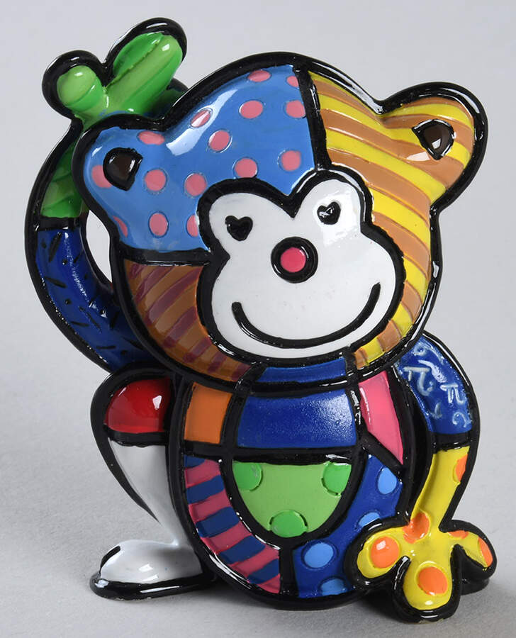 Miniature Figurines Cheeky - Monkey - Boxed by Romero Britto-1