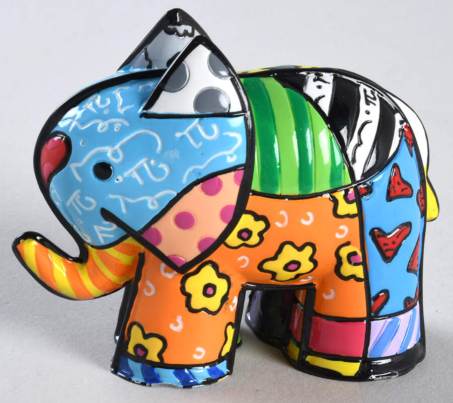 Miniature Figurines India - Elephant - Boxed by Romero Britto-1