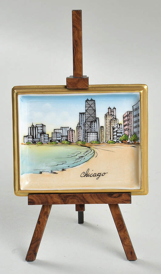 Mini Art Plaques on Easels Chicago - No Box by Rochard-1