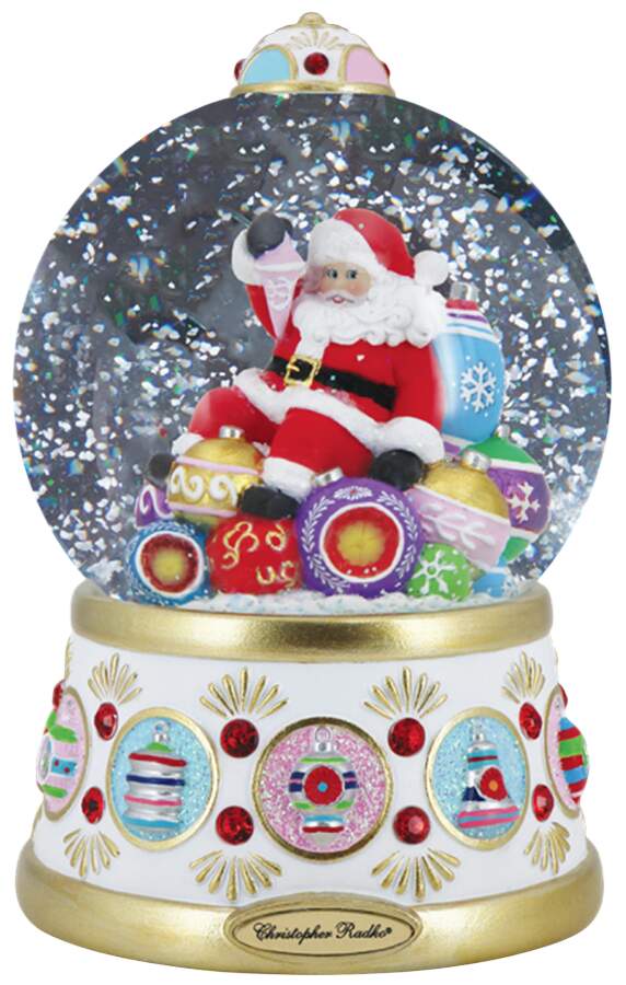 Snowglobes Santa's Shiny Brite Tumble - Boxed by Christopher Radko-1