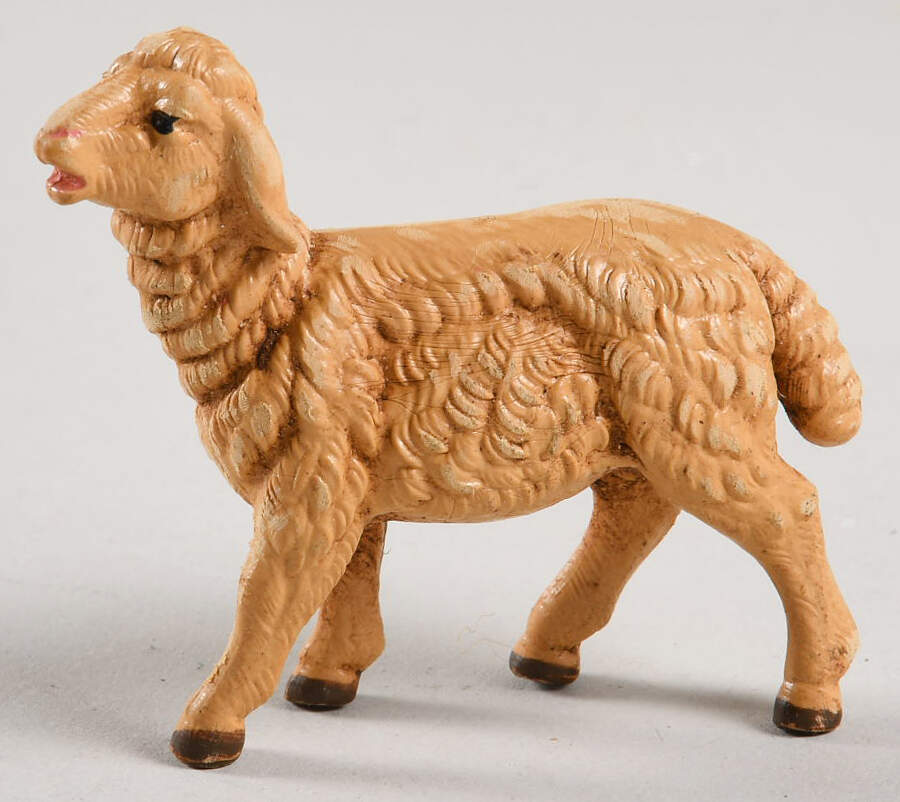 Fontanini Heirloom Nativity 4" Scale Sheep Brown Head Straight - No Box by Roman-1